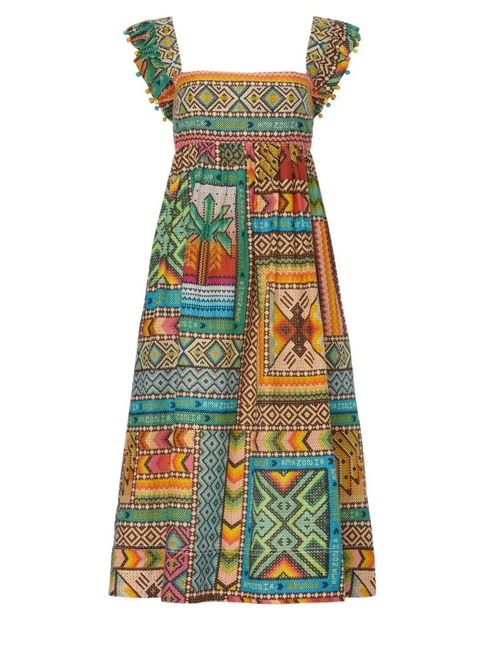 FARM Rio Banana Scarves Dress